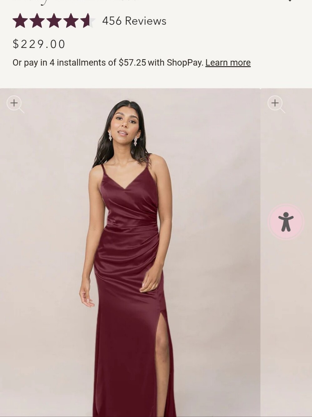 Revelry Satin Dress Size 6